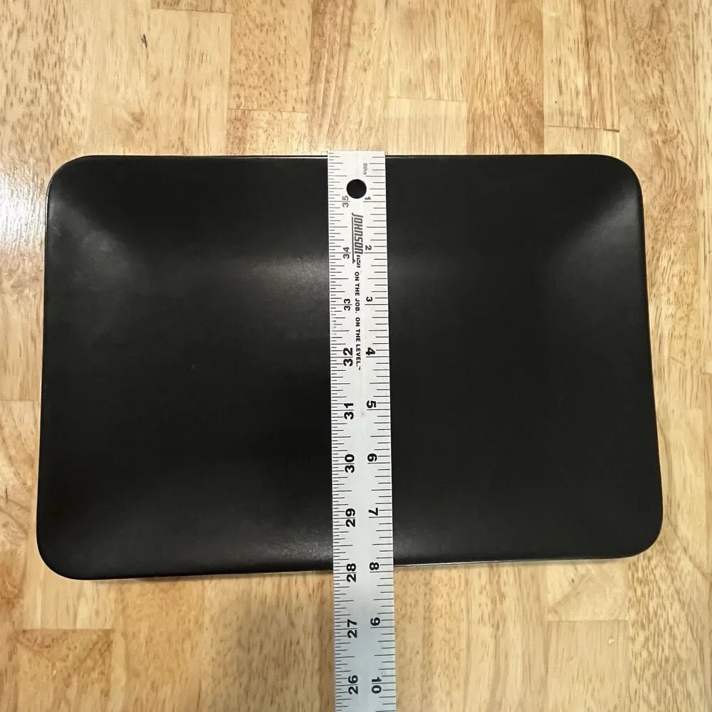 IKEA Dinera 18691 Rectangular Dinner Plate Set of 6 Gray Black 11.5” x 8”